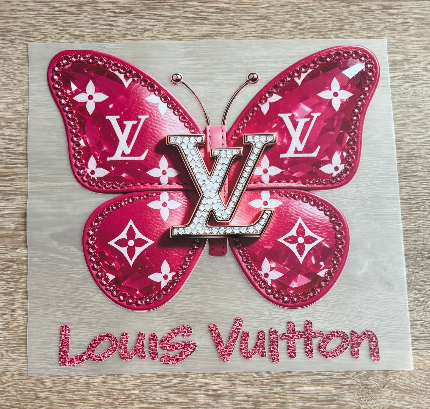 Pink Loo Boujee Butterfly Transfer