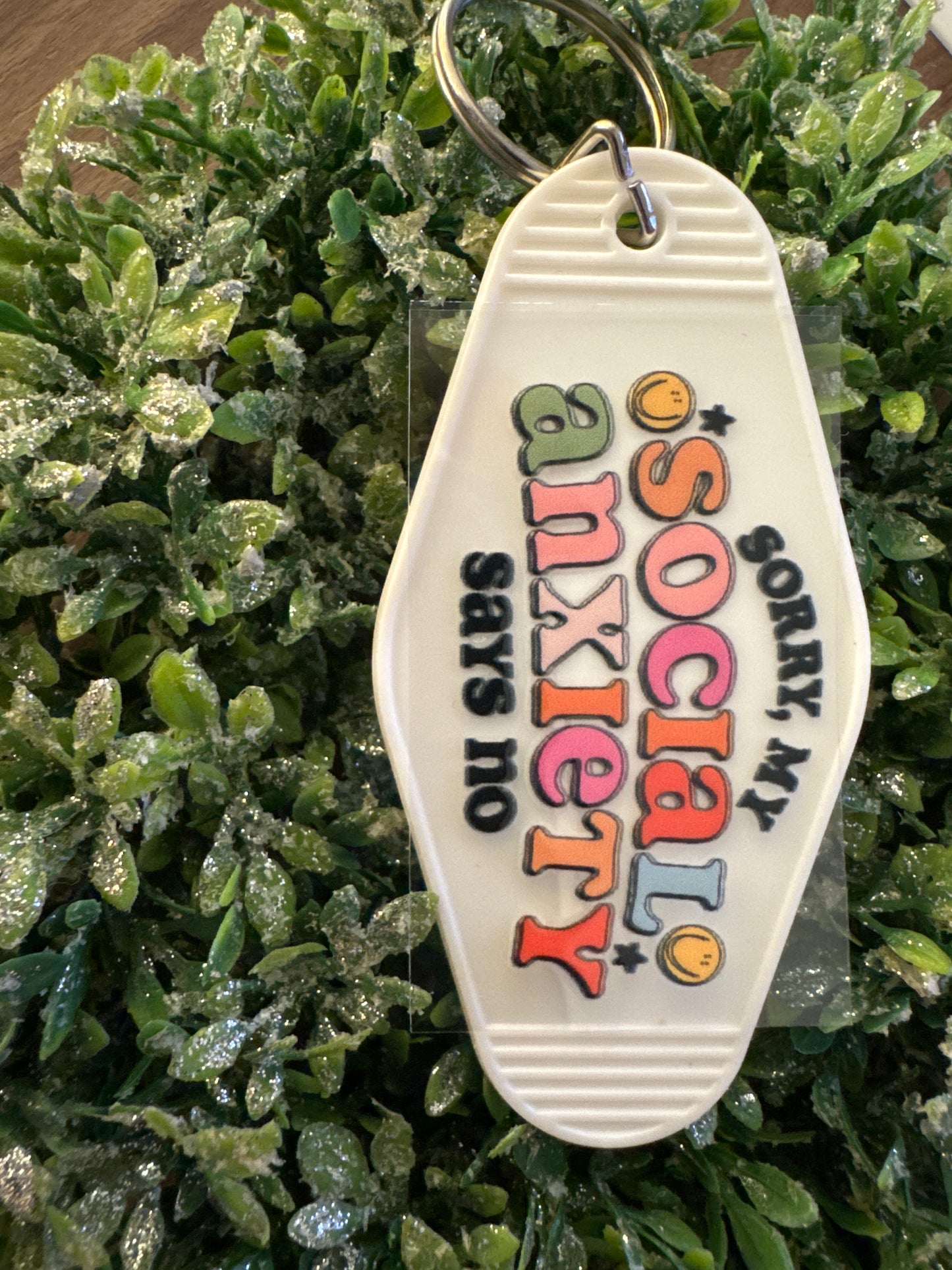 Social Anxiety Keychain Decal