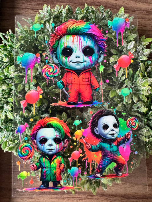 Neon Scary Guy Notebook Wrap (small)