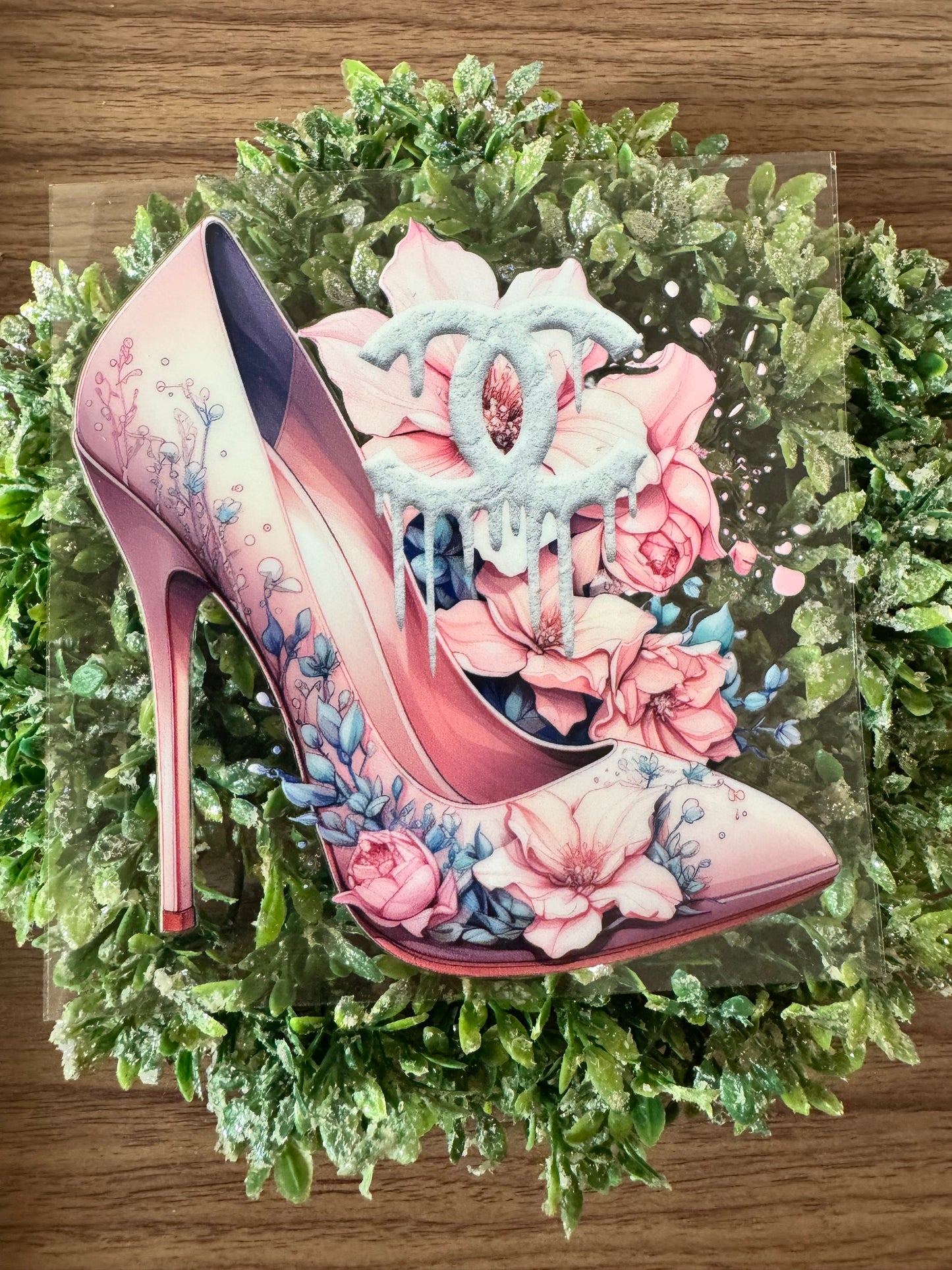 Pink C Boujee Heel Decal