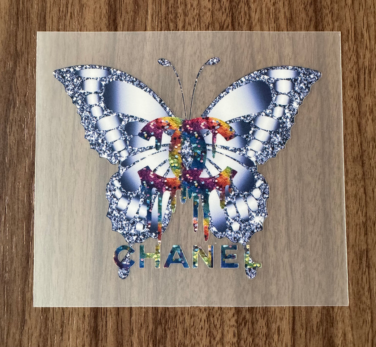 Silver C Boujee Butterfly Transfer
