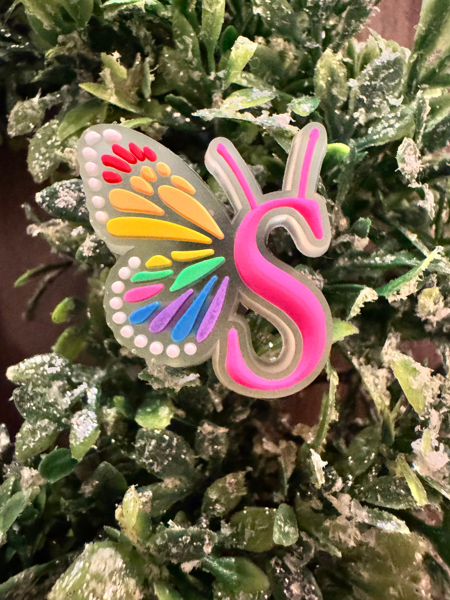 Butterfly Initial Shoe Charms