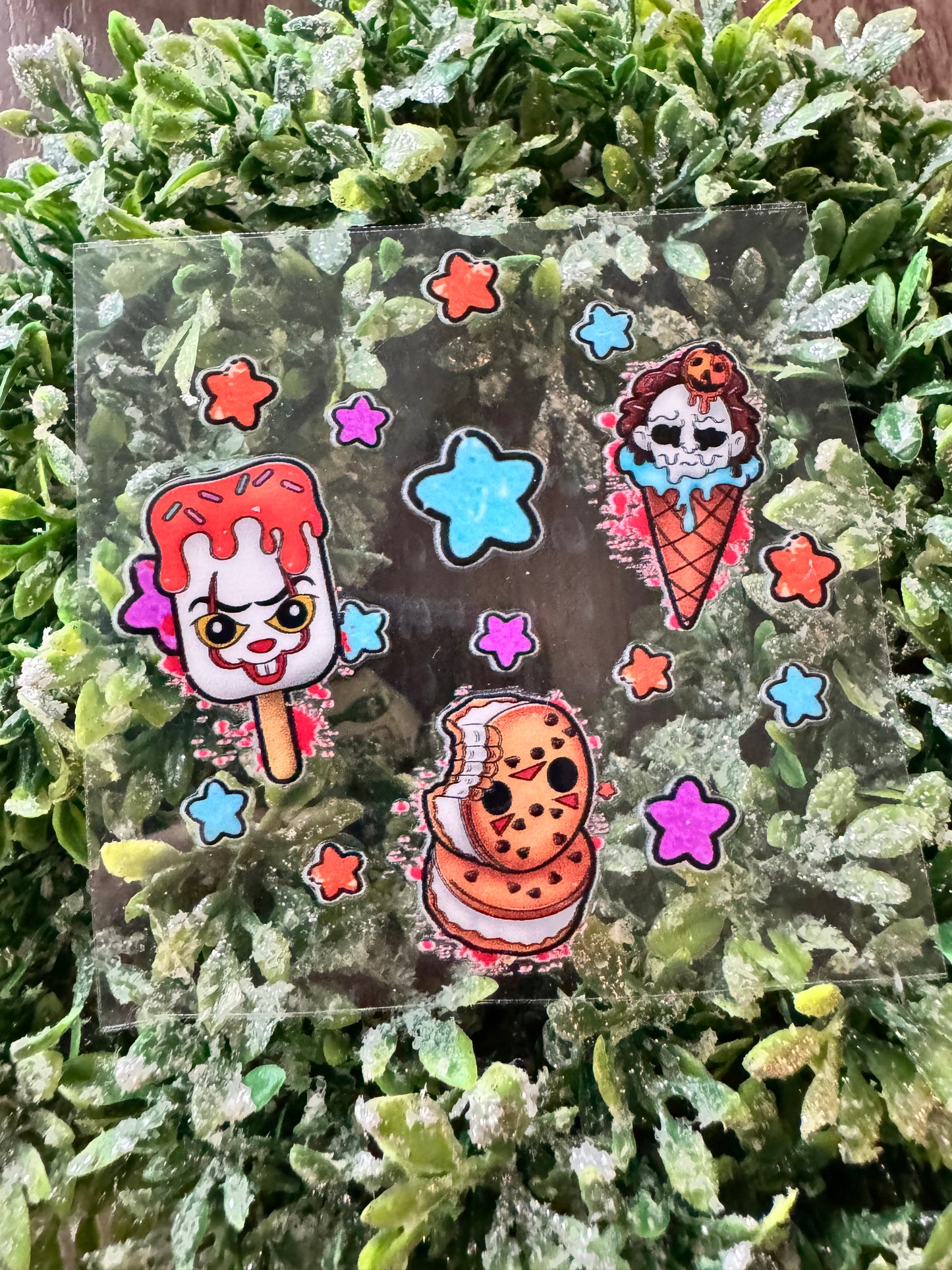 Horror Ice Cream Circle Decal