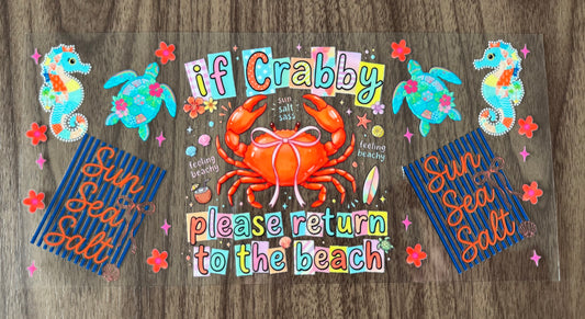 Crabby Return To Beach Cup Wrap