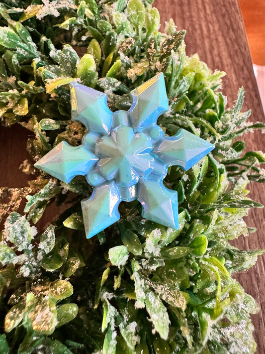 Blue Acrylic Snowflake Focal