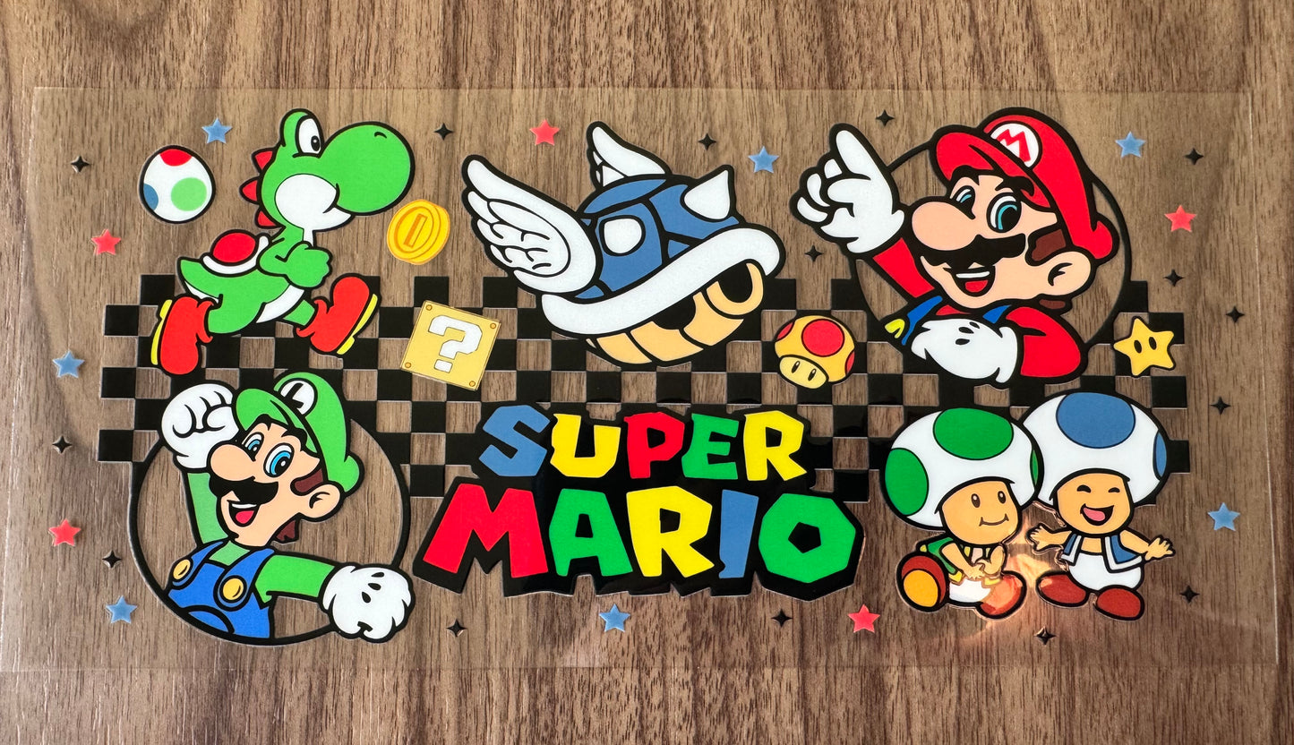Checkered Super Bros Cup Wrap