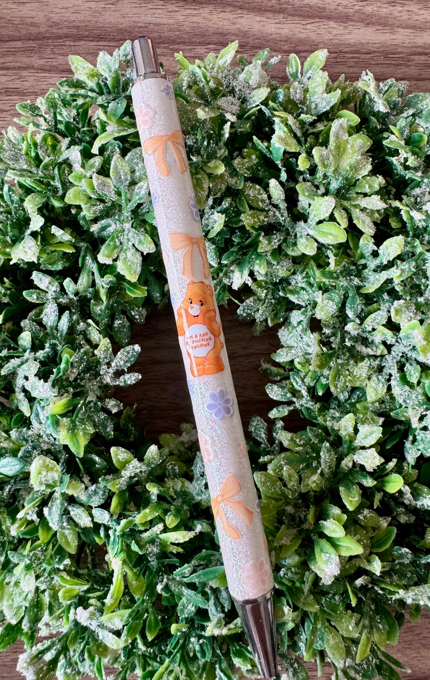 Orange Swear Bear Pen