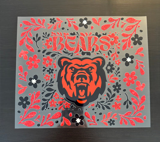 Sparkly Football Bear Cup Wrap