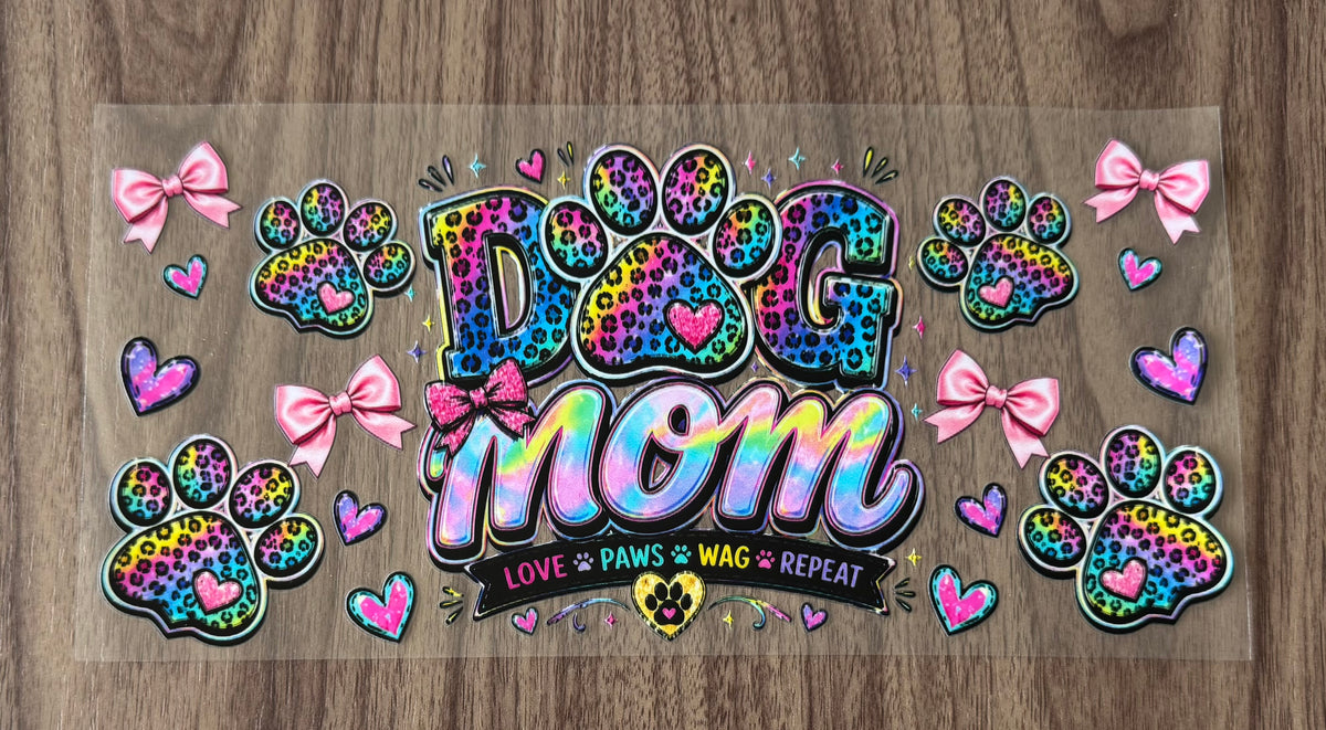 Colorful Dog Mom Cup Wrap