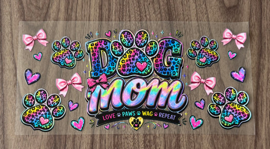 Colorful Dog Mom Cup Wrap