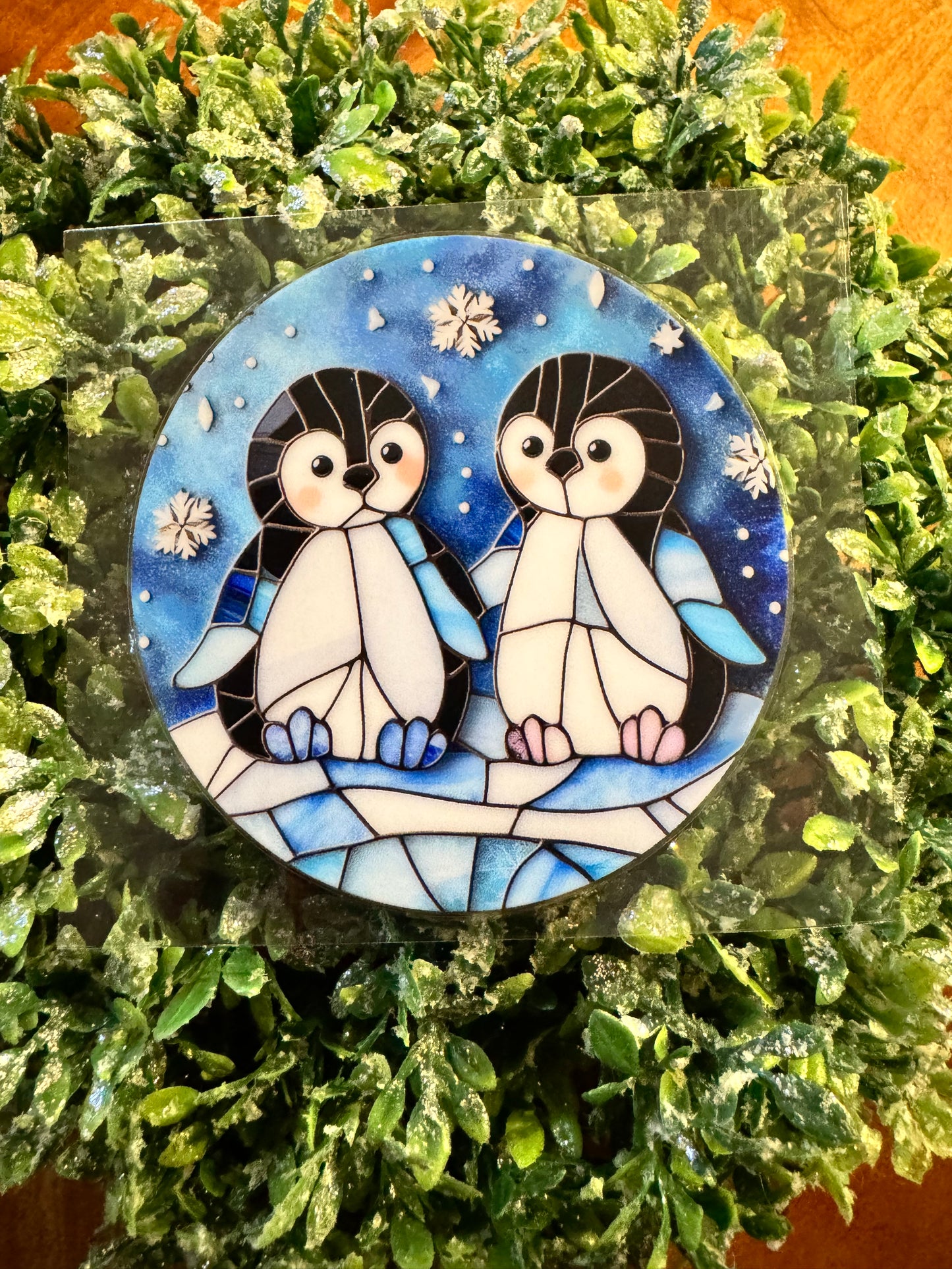 Waddling Penguins Circle Decal