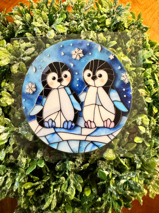 Waddling Penguins Circle Decal