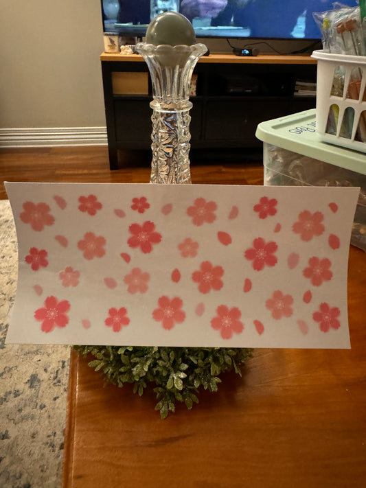 Pink Flowers Cup Wrap