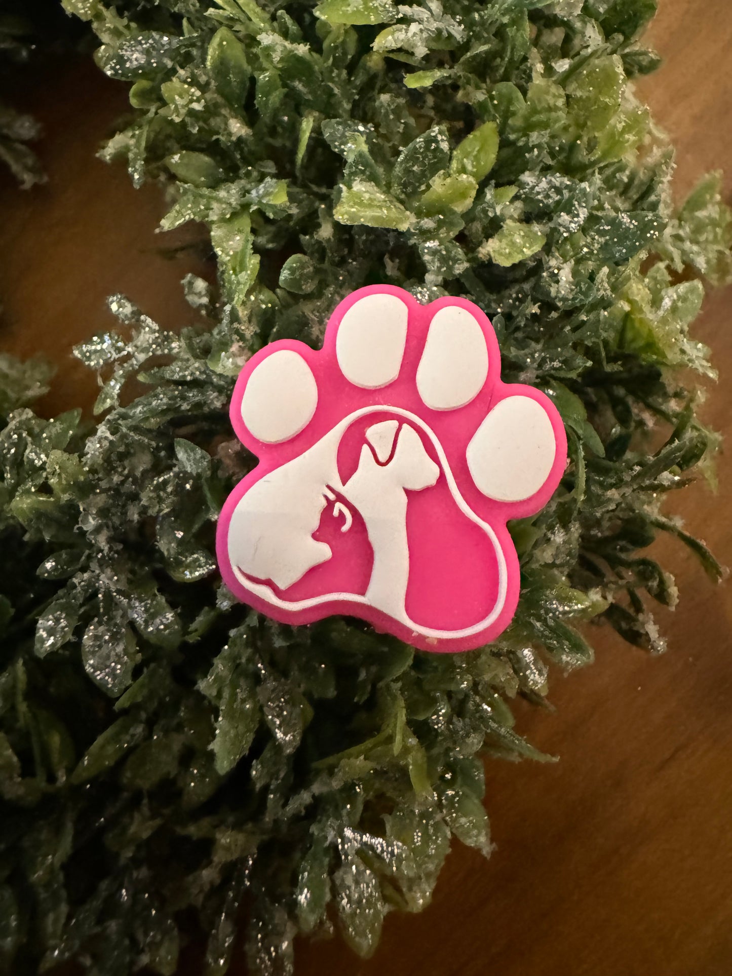 Pink Pet Paw Focal