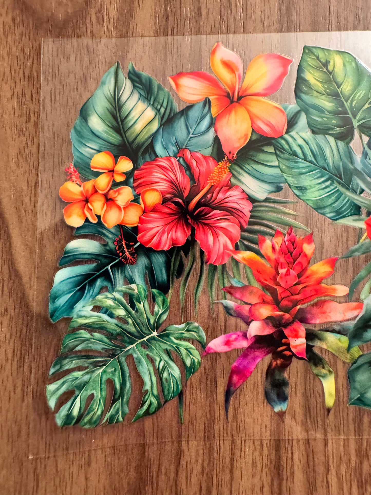 Flowery Palm Leaves Cup Wrap