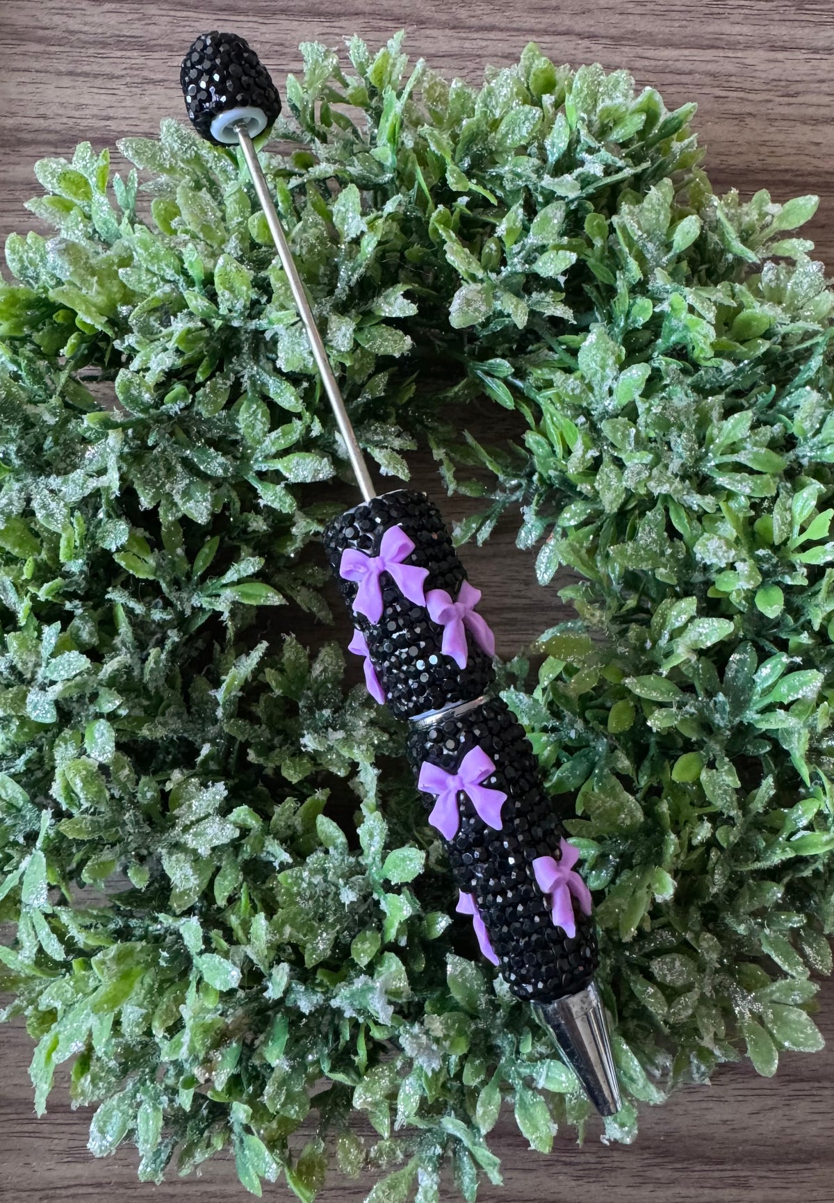 Black/Purple Bow Fancy Pen