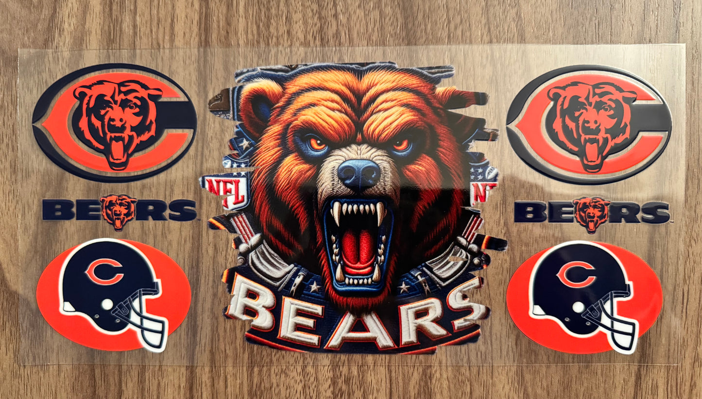 Chicago Football Character Cup Wrap