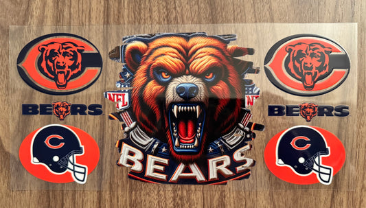 Chicago Football Character Cup Wrap