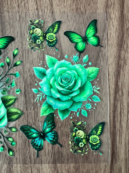 Green Sparkly Awareness Ribbon Cup Wrap