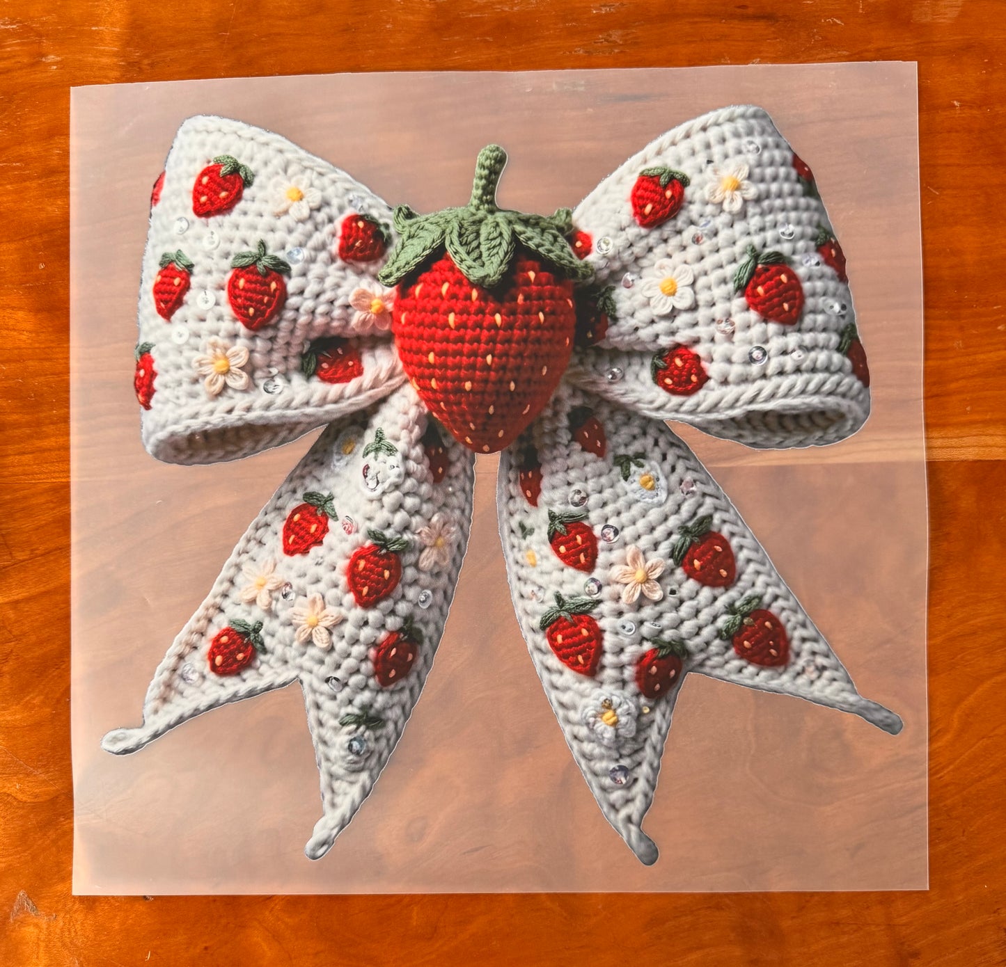 Strawberry Bow Transfer