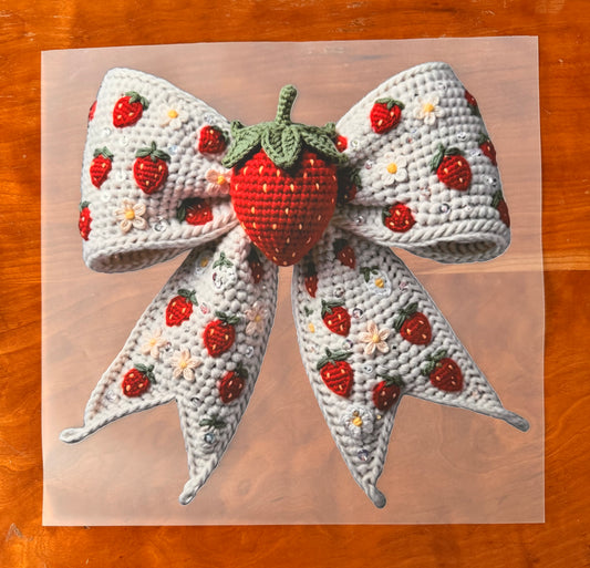 Strawberry Bow Transfer