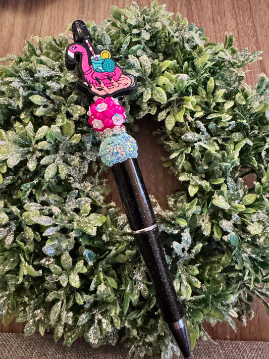 Summery Flamingo Drink Pen