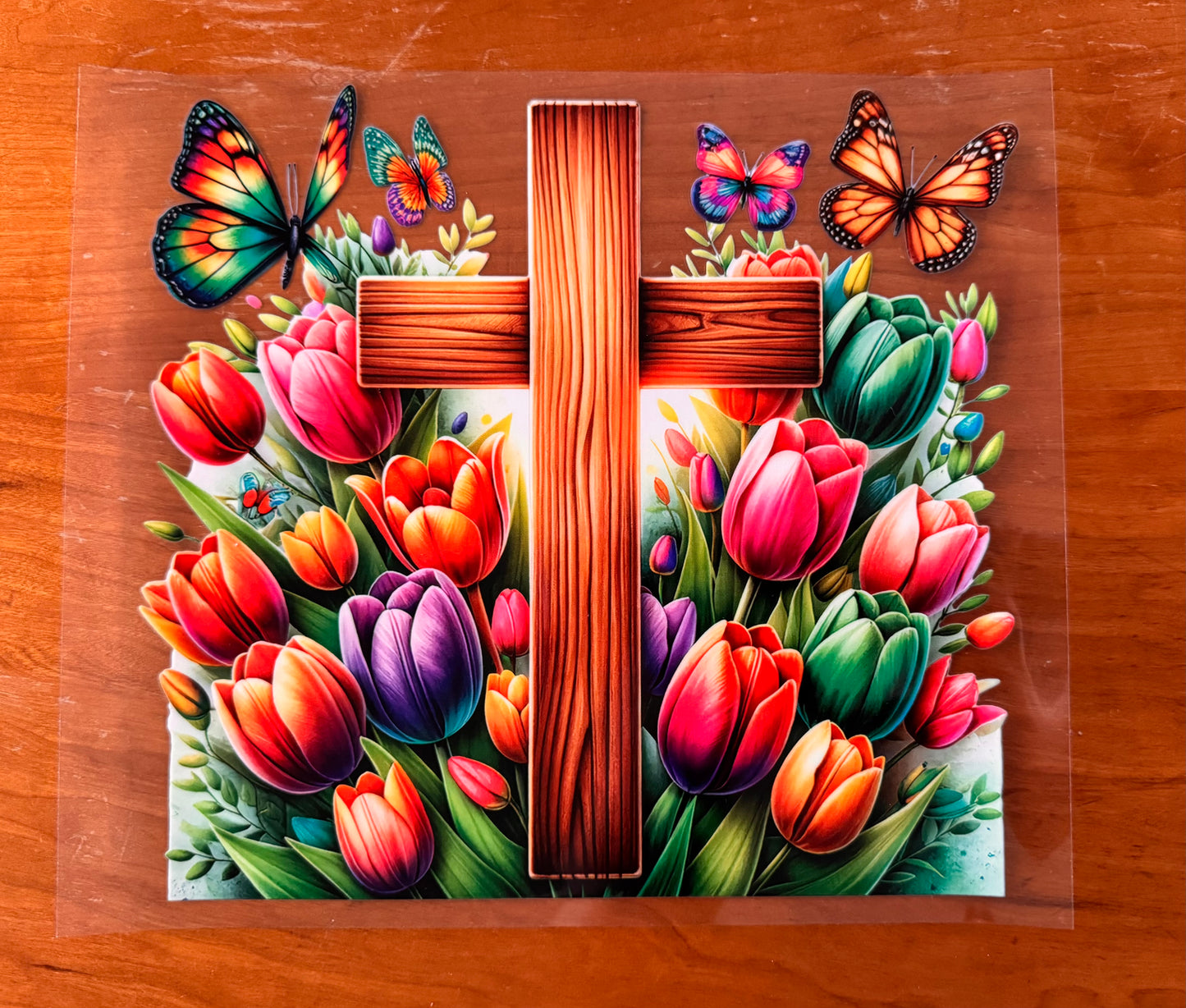 Cross & Tulips Cup Wrap