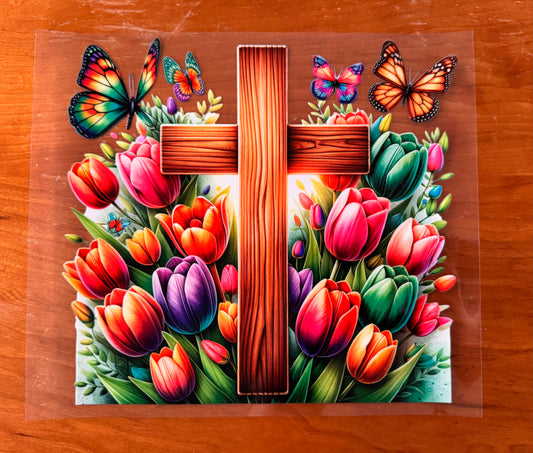 Cross & Tulips Cup Wrap