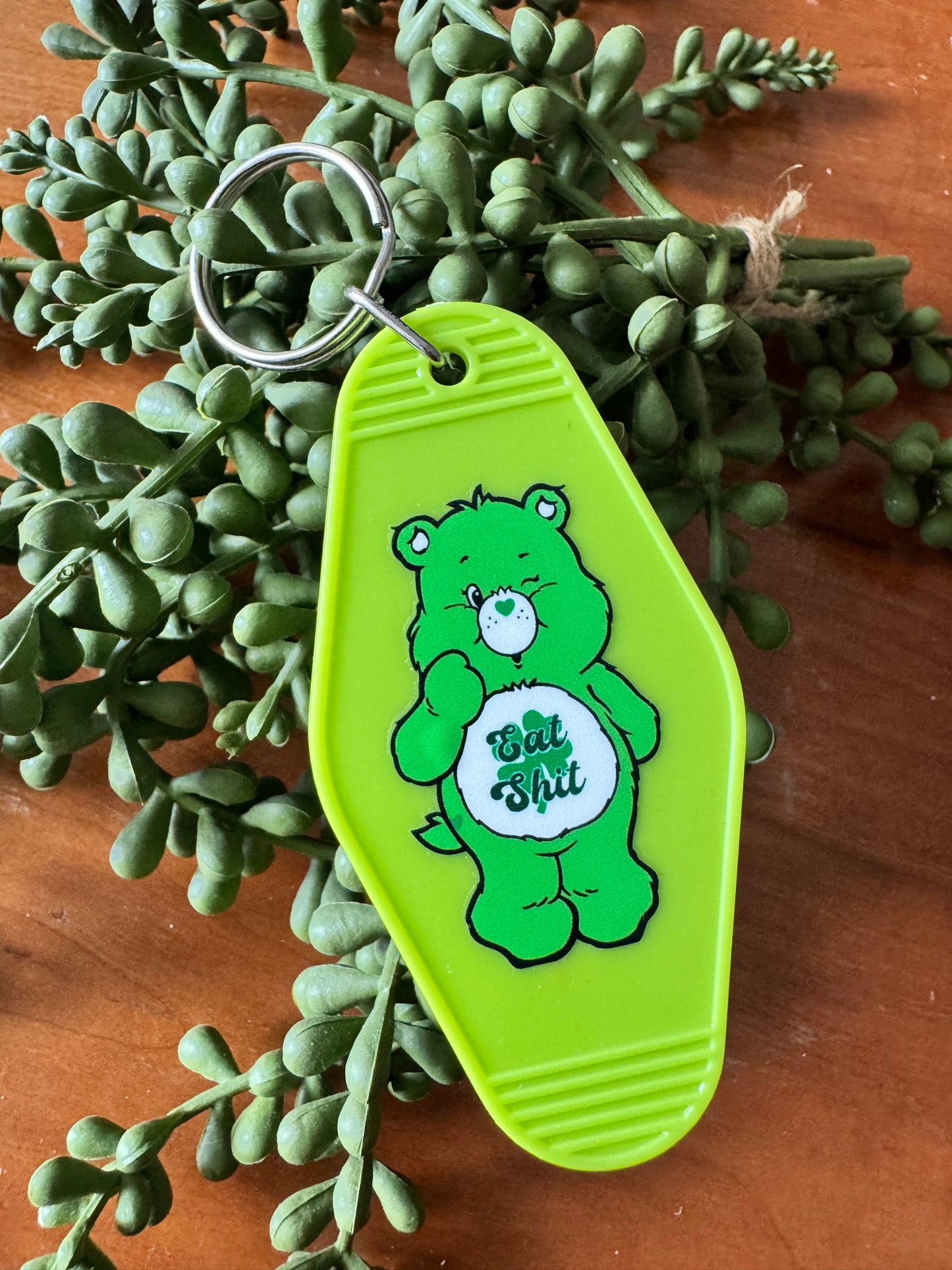 Light Green Swear Bear Keychain