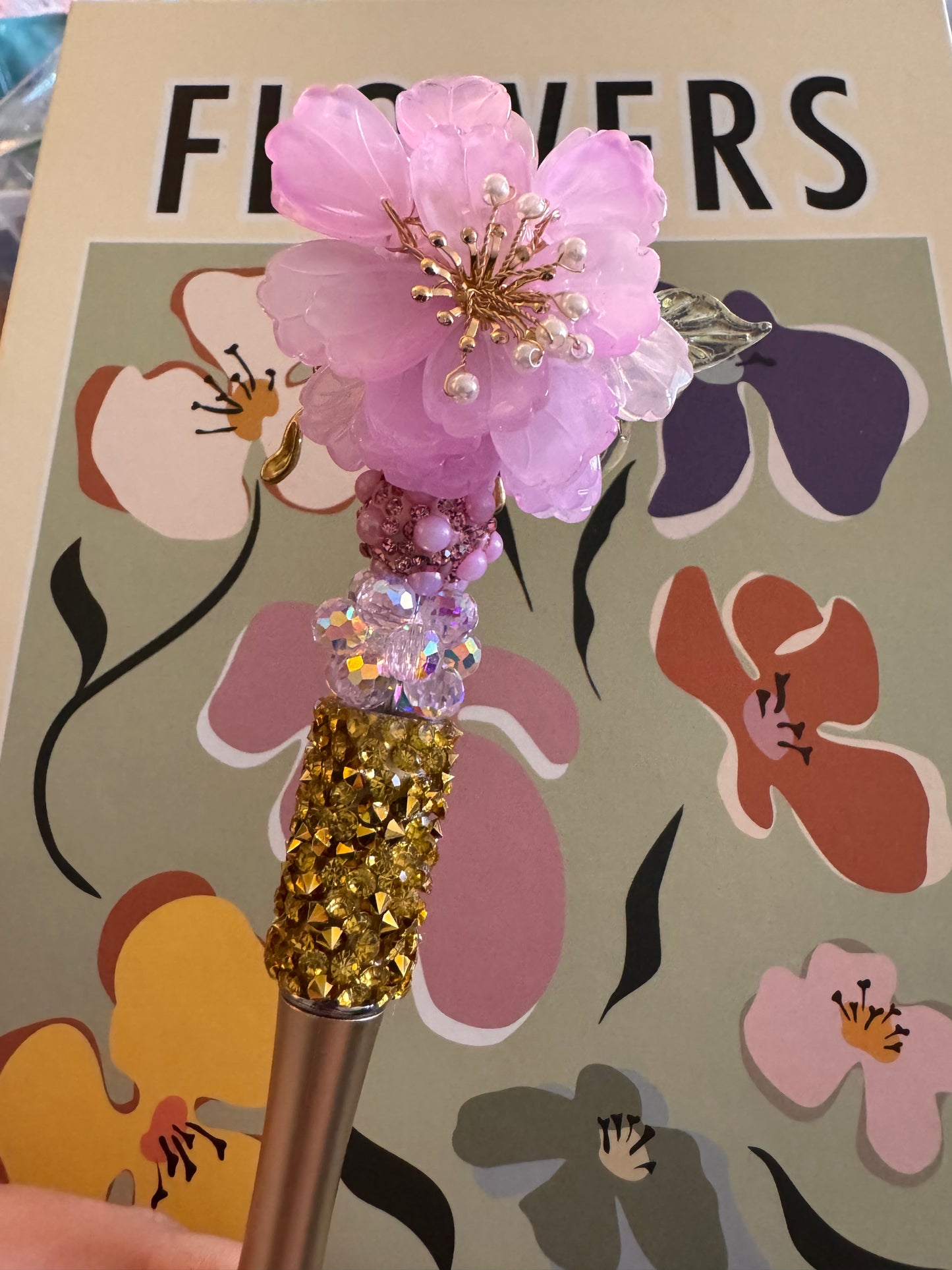 Pink Blooming Flower Pen