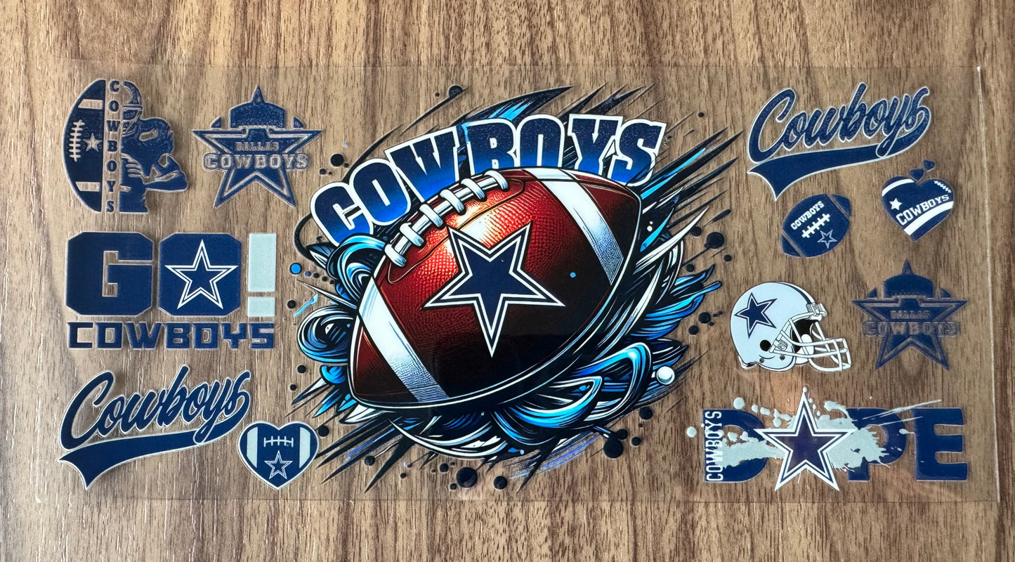 Dallas Football Ball Cup Wrap