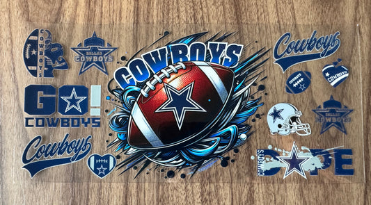 Dallas Football Ball Cup Wrap