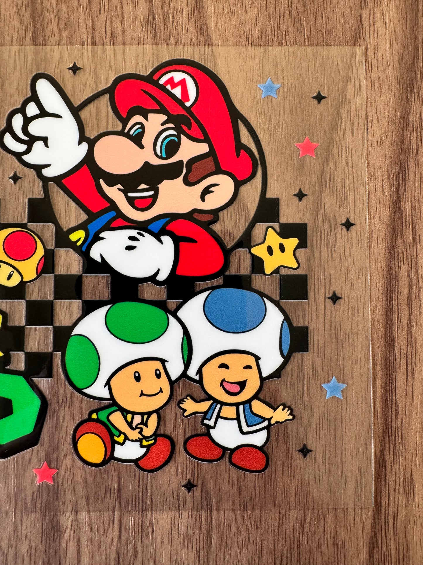 Checkered Super Bros Cup Wrap