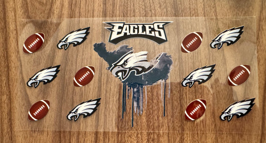 Philadelphia Football Paint Drip Cup Wrap