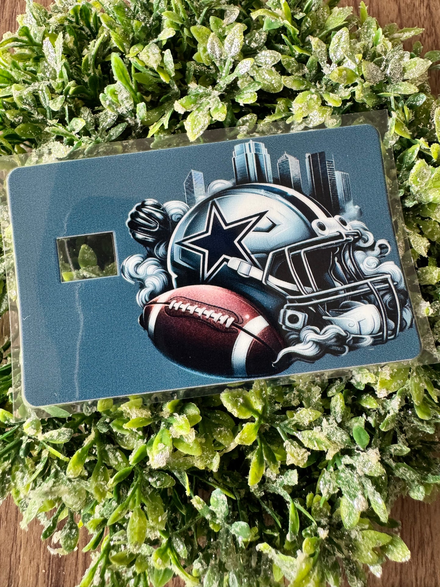 Dallas Football Helmet Card Wrap