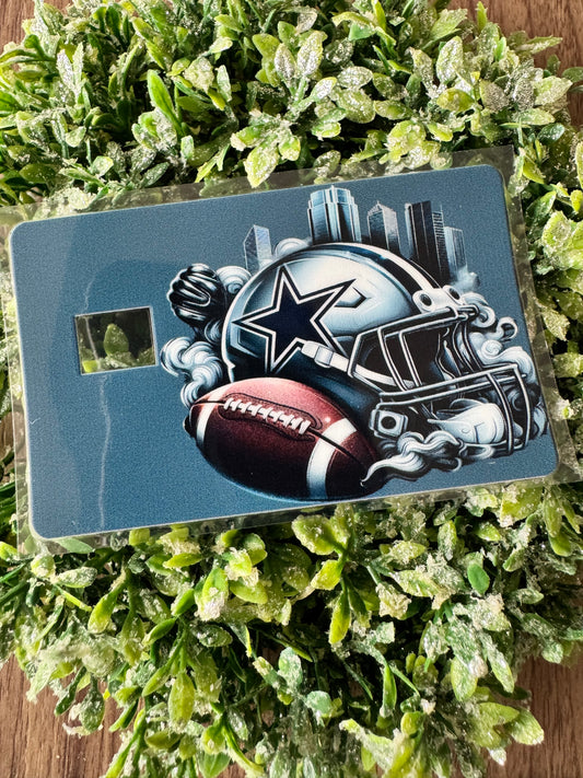 Dallas Football Helmet Card Wrap