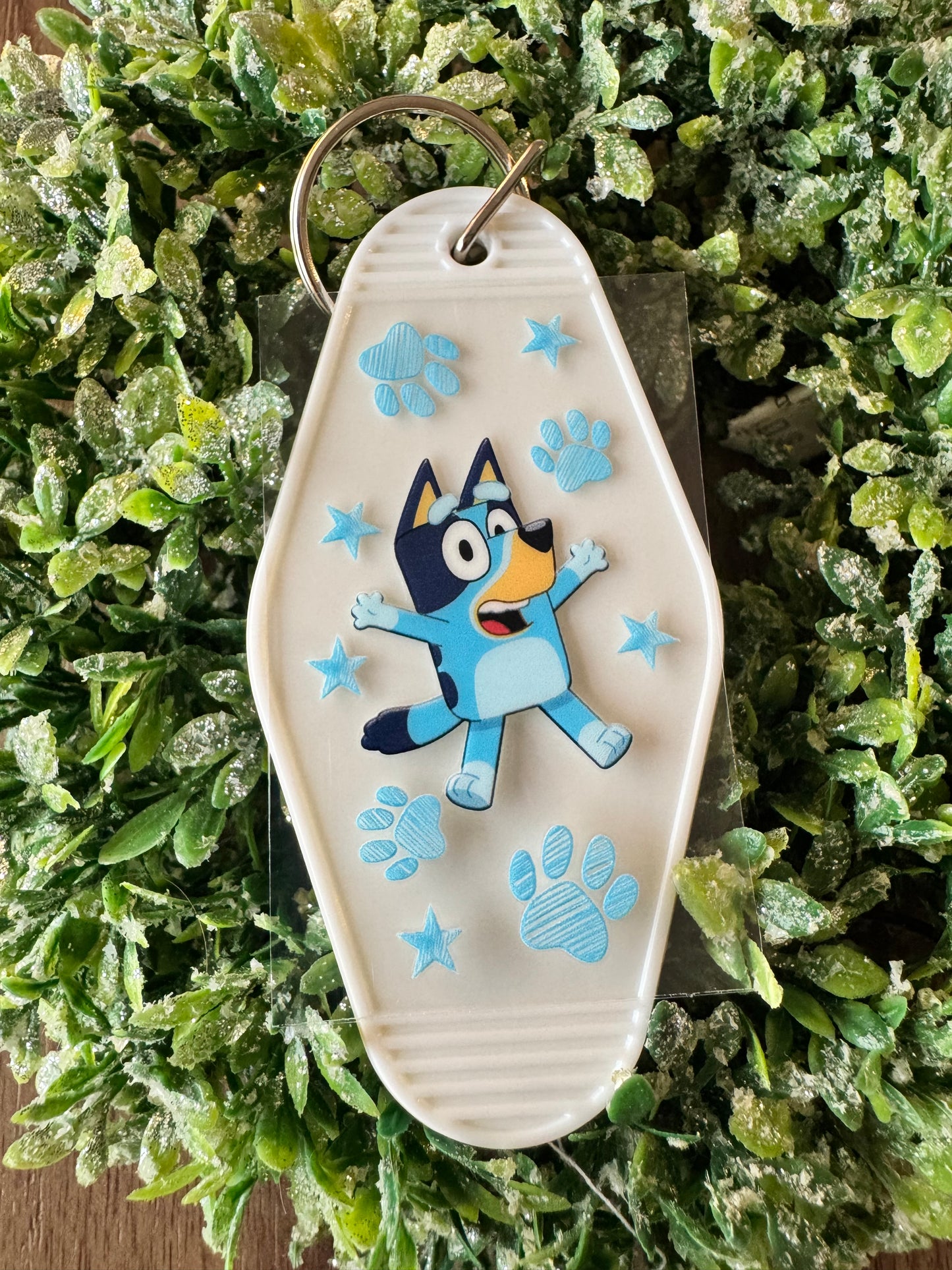 Blue Dog Keychain Decal