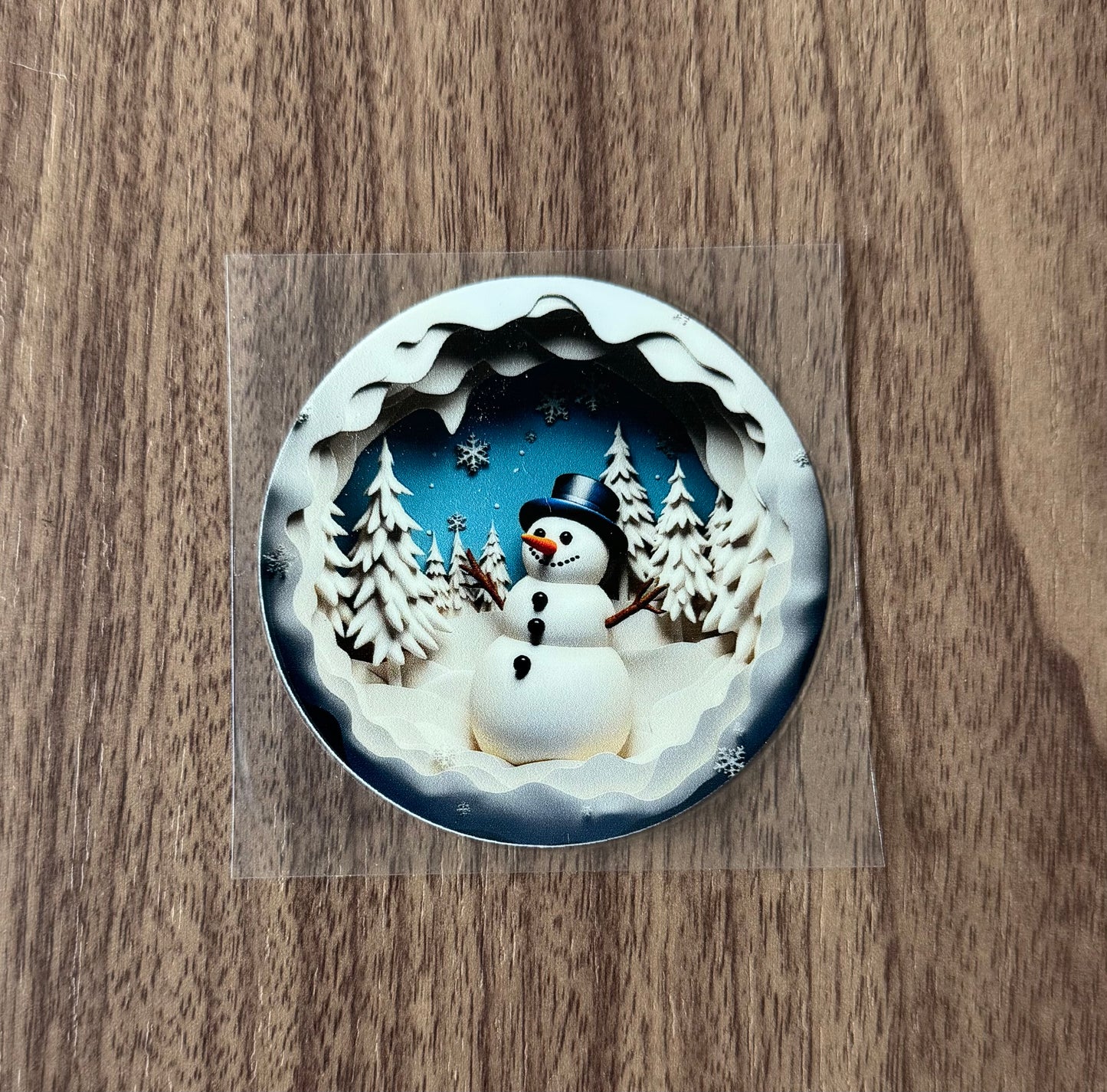 Artic Snowman Circle Decal