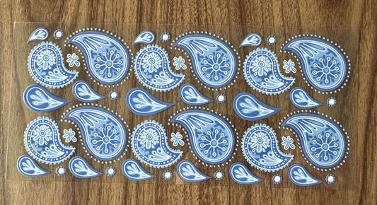 Blue Paisley Cup Wrap