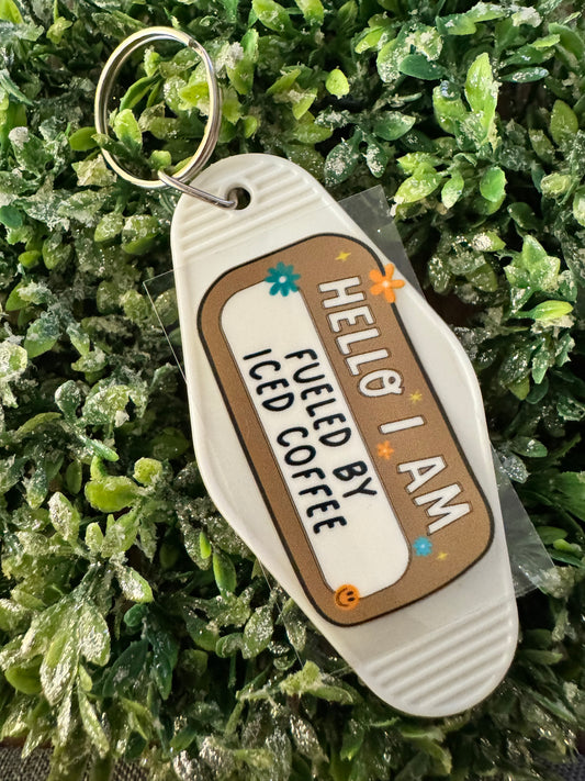 Fueled By Iced Coffee Keychain Decal