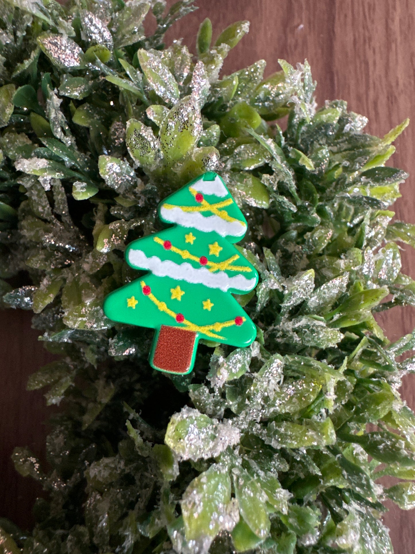 Frosted Christmas Tree Acrylic Focal