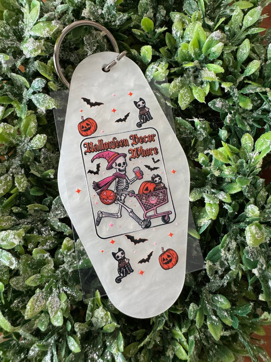 Halloween Decor Wh*** Keychain Decal