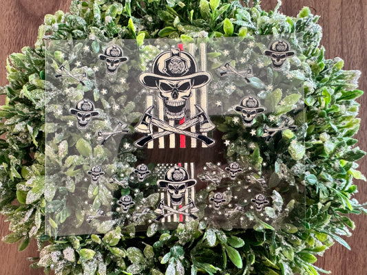 Firefighter Skull Mini Wrap