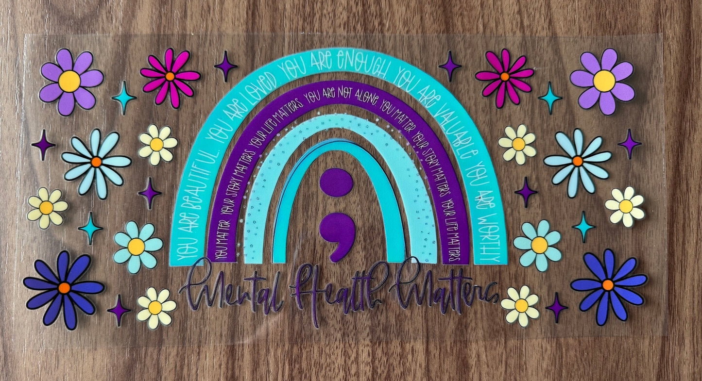 Mental Health Matters Rainbow Cup Wrap