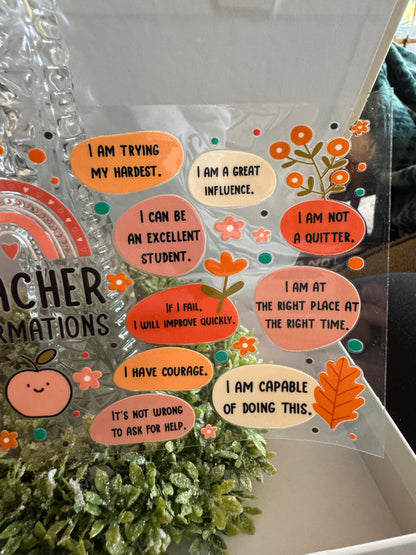 Teacher Affirmations Cup Wrap