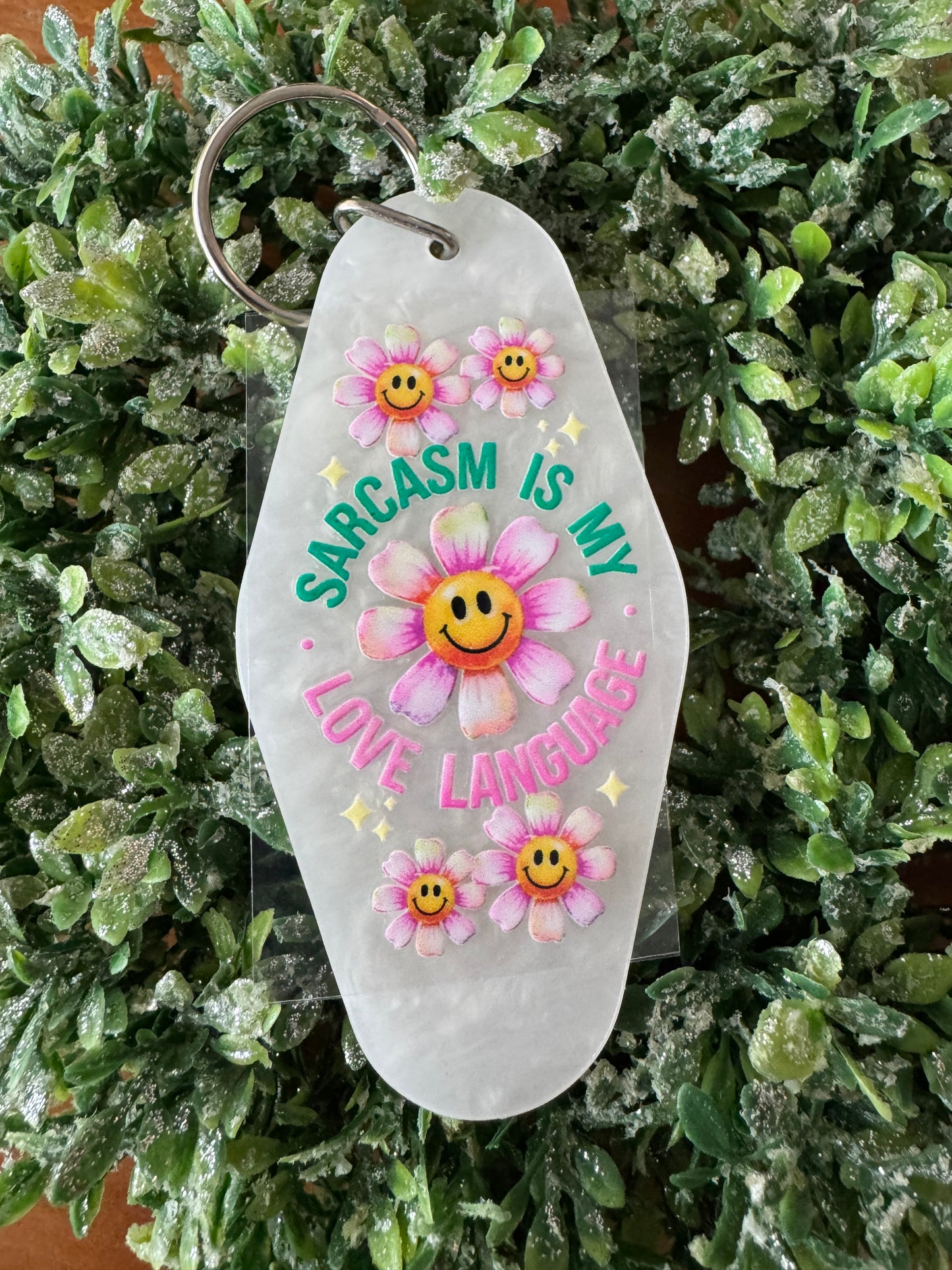 Sarcasm Love Language Keychain Decal