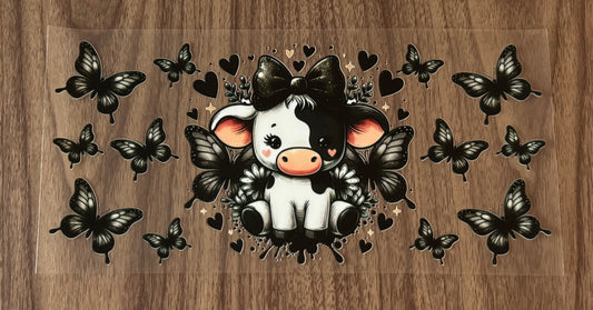 Cute Black Cow Cup Wrap