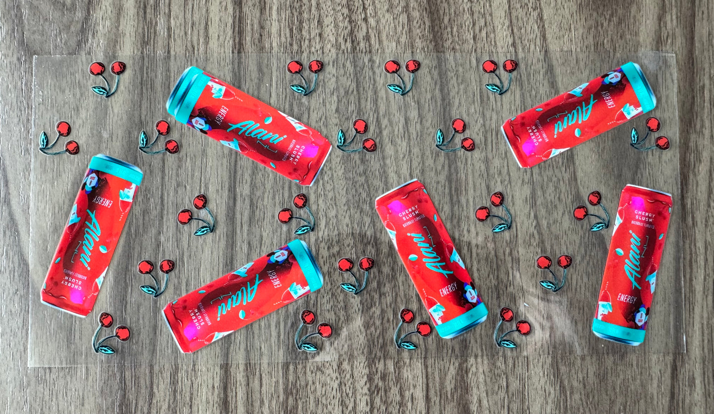 Red Cherry Energy Drink Cup Wrap