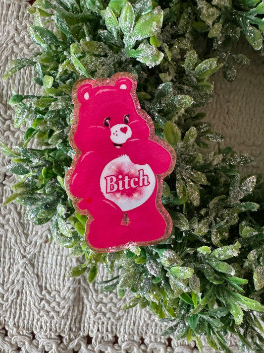 Hot Pink Swear Bear Magnet