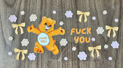 Yellow Swear Bear Cup Wrap